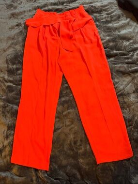 Boden Bright Red Paperbag Waist Trousers